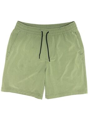 Olive Green Stretch Tech Drawstring Shorts Size M